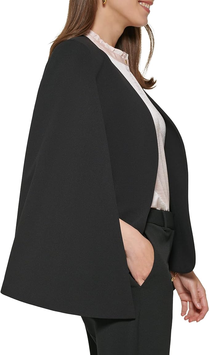 Women's Standard Everyday Casual Stretchy Open Front Cape