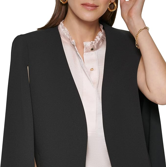 Women's Standard Everyday Casual Stretchy Open Front Cape
