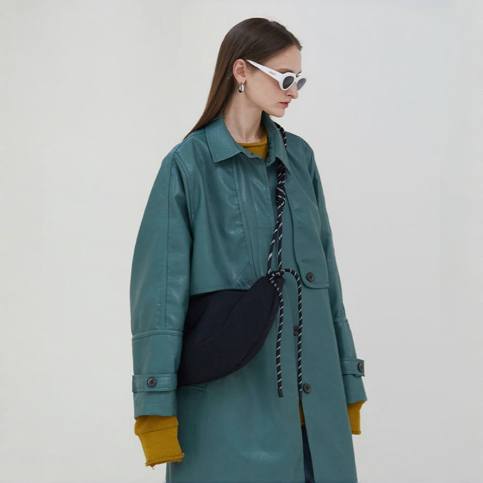 Freestyle Knotted Nylon Crescent Bag