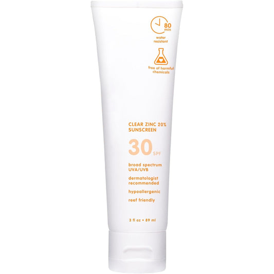 Mineral Sunscreen, SPF 30 Clear Zinc Oxide Baby Sunscreen