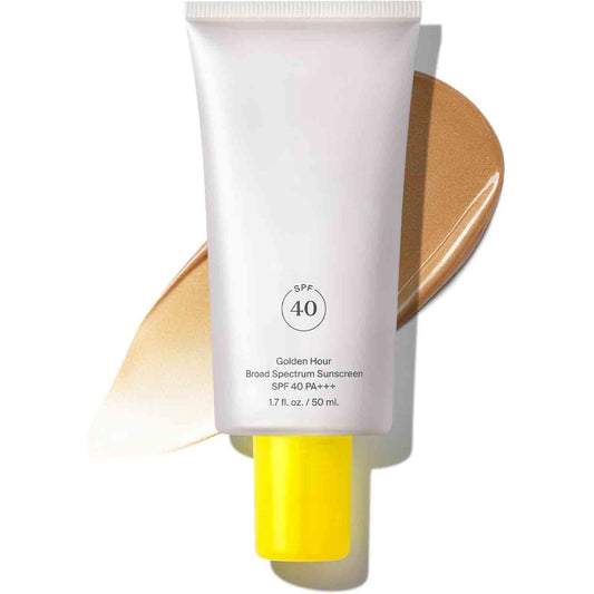 SPF 40, Golden Hour (Bronze Glow) - 1.7 fl oz - Glowy Primer + Broad Spectrum Tinted Sunscreen - Helps Filter Blue Light - Hydration - Hyaluronic Acid & Vitamin B5