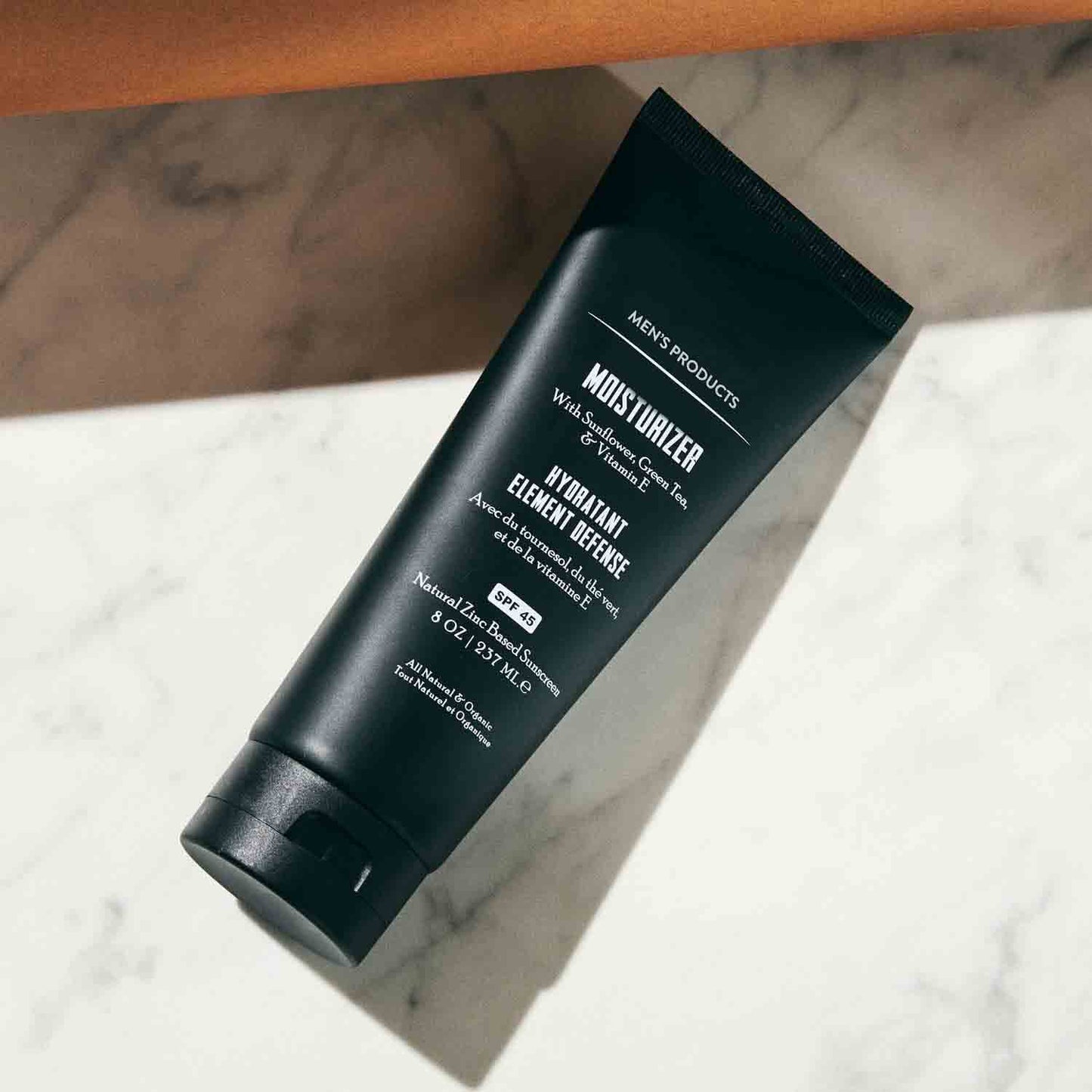 Mens's Element Defense Moistuirizer with SPF45 for Men, Natural & Organic, zinc SPF45 sunscreen, hydrates and protects skin against UVA/UVB rays, 8 oz, unscented