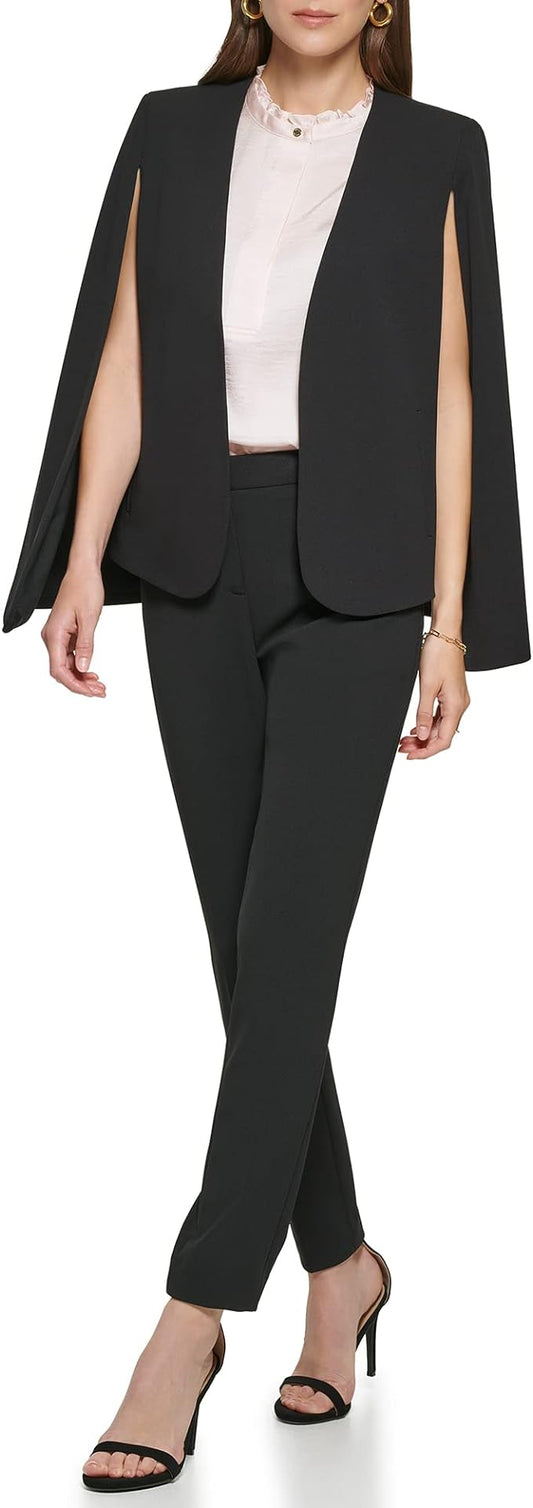 Women's Standard Everyday Casual Stretchy Open Front Cape