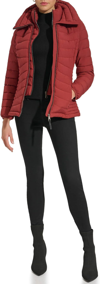 Women's Bib-Front Light-Weight Puffer