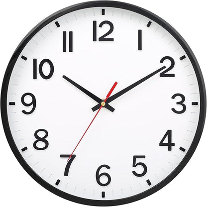 Wall Clocks Battery Operated 8 inch Modern Wall Clock,Silent Non Ticking Wall Clock for Living Room Bedroom Kitchen Office Classroom Decor (Gray White)