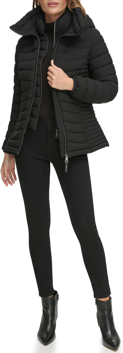Women's Bib-Front Light-Weight Puffer