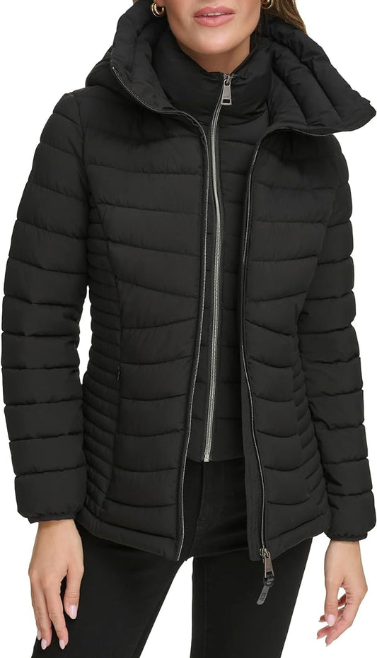 Women's Bib-Front Light-Weight Puffer