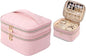 Makeup Bag for Women Double Layer Cosmetic Bag with Jewelry Compartment Large Toiletry Bag for Traveling Portable Makeup Storage Box (A/Black)
