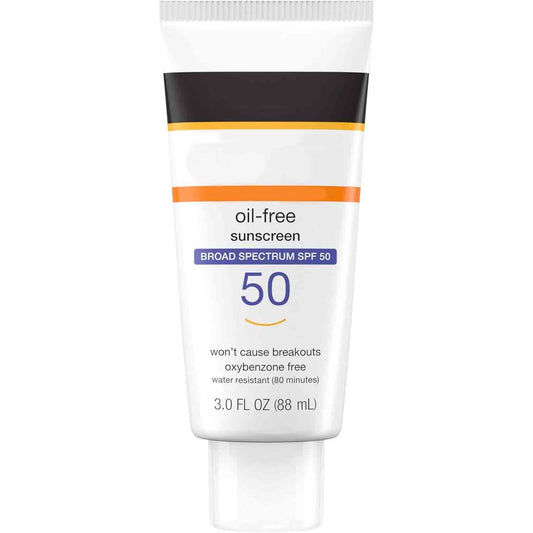 Clear Face Liquid Lotion Sunscreen for Acne-Prone Skin, Broad Spectrum SPF 50 UVA/UVB Protection